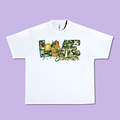 Love Summer Lemon Urban Heavy Tee Designed By Sublimationcraftshop