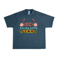 Midnight Navy be flamezing flamingo Urban Heavy Tee - BarkalooDesign