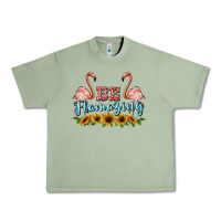 Oil Green be flamezing flamingo Urban Heavy Tee - BarkalooDesign