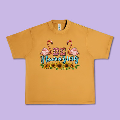 Be Flamezing Flamingo Urban Heavy Tee Designed By Barkaloodesign