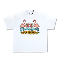 White be flamezing flamingo Urban Heavy Tee - BarkalooDesign