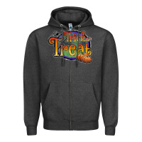 Charcoal Heather trick or treat black Zipper Hoodie - JahusDesignShop