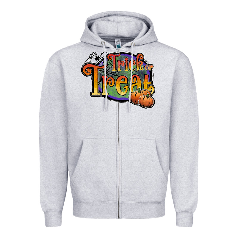Trick Or Treat Black Zipper Hoodie by JahusDesignShop | Teevron