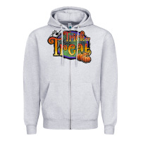 Heather Grey trick or treat black Zipper Hoodie - JahusDesignShop
