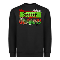 Black soccer granny with leopard Heavyweight Sweatshirt - Zillion Design Studio