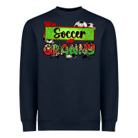 Navy soccer granny with leopard Heavyweight Sweatshirt - Zillion Design Studio