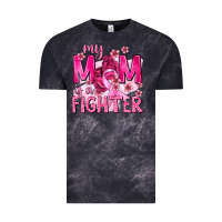 Cloud Black My Mom Is a Fighter with Ribbon Vintage Tee - texasbilliewilder