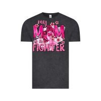 Vintage Black My Mom Is a Fighter with Ribbon Vintage Tee - texasbilliewilder