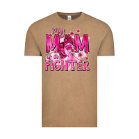 Vintage Coffee My Mom Is a Fighter with Ribbon Vintage Tee - texasbilliewilder