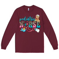 Burgundy pediatric nurse Long Sleeve Tee - AdoDesignShop