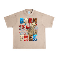 French Oak Born to be free with skeleton 4th of july Urban Heavy Tee - Neo Western