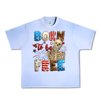 Grape Ice Born to be free with skeleton 4th of july Urban Heavy Tee - Neo Western