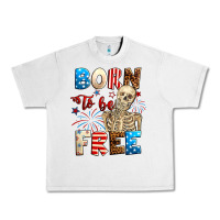 Born To Be Free With Skeleton 4th Of July Urban Heavy Tee | Teevron