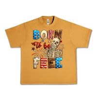 Peanut Butter Born to be free with skeleton 4th of july Urban Heavy Tee - Neo Western