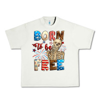 Pistachio Born to be free with skeleton 4th of july Urban Heavy Tee - Neo Western