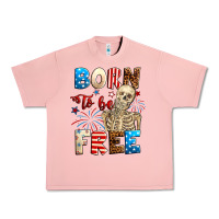 Salmon Born to be free with skeleton 4th of july Urban Heavy Tee - Neo Western