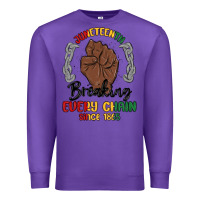 Purple every chain since 1865 juneteenth Premium Sweatshirt - MaliasSmallBusiness