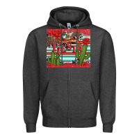 Charcoal Heather fiesta with pepper Zipper Hoodie - Artiststas