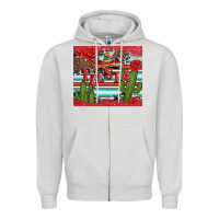 Dove Grey fiesta with pepper Zipper Hoodie - Artiststas