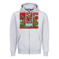Heather Grey fiesta with pepper Zipper Hoodie - Artiststas