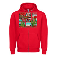 Red fiesta with pepper Zipper Hoodie - Artiststas