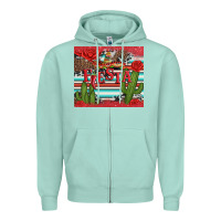 Seafoam fiesta with pepper Zipper Hoodie - Artiststas