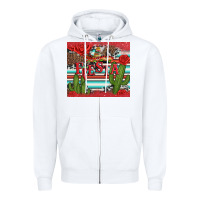 White fiesta with pepper Zipper Hoodie - Artiststas