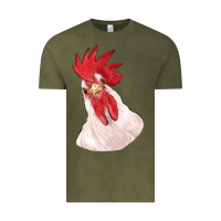 Vintage Olive silly chicken head Vintage Tee - RanaPortraitStore