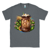 Charcoal Heather sunflower coffee cup cactus Classic Tee - JahusDesignShop