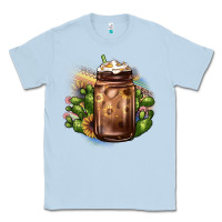 Dusty Blue sunflower coffee cup cactus Classic Tee - JahusDesignShop