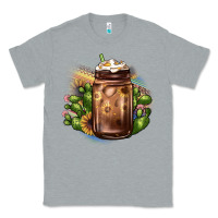 Heather Grey sunflower coffee cup cactus Classic Tee - JahusDesignShop