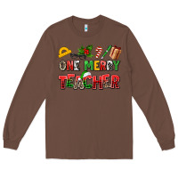 Chestnut one merry teacher Long Sleeve Tee - AdoDesignShop