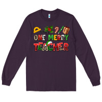 Plum one merry teacher Long Sleeve Tee - AdoDesignShop
