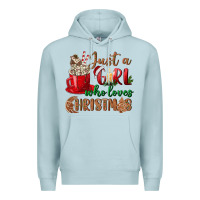 Blue Mist just a girl who loves christmas Premium Hoodie - BundleAndBundleShop