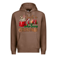 Chestnut just a girl who loves christmas Premium Hoodie - BundleAndBundleShop