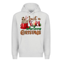 Dove Grey just a girl who loves christmas Premium Hoodie - BundleAndBundleShop