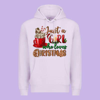 Just A Girl Who Loves Christmas Premium Hoodie Designed By Bundleandbundleshop