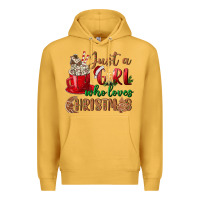 Mustard just a girl who loves christmas Premium Hoodie - BundleAndBundleShop