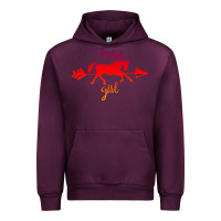 Mauve Wine Horse Girl Urban Hoodie - Bettercallsaul