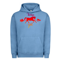 Pigment Pebble Blue Horse Girl Urban Hoodie - Bettercallsaul