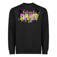 Black hot girl summer with palms Heavyweight Sweatshirt - texasbilliewilder