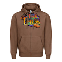 Chestnut trick or treat white Zipper Hoodie - JahusDesignShop