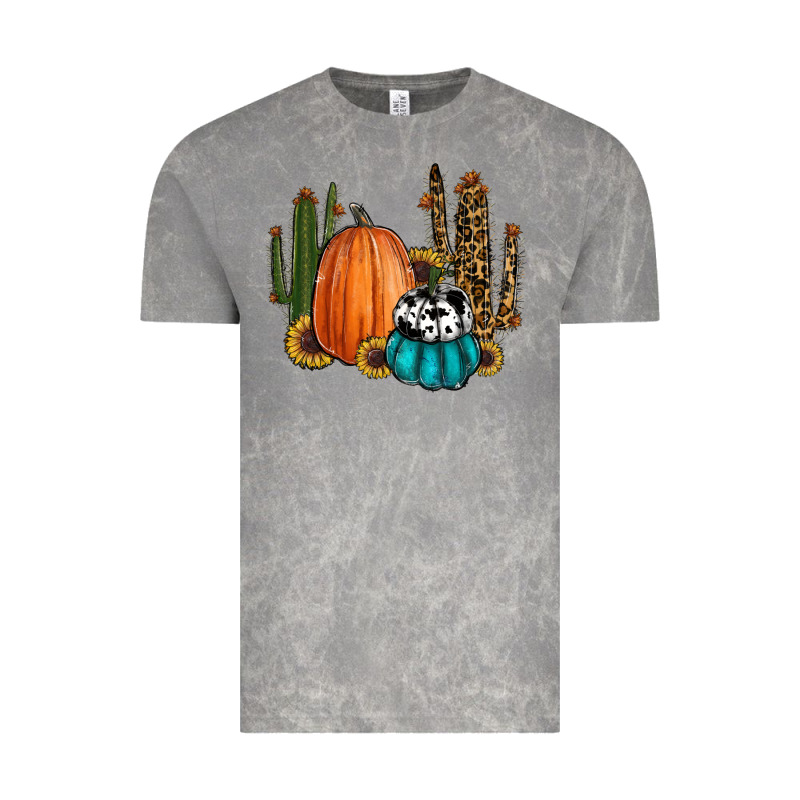 Sunflower Cactus Pumpkin Fall Vintage Tee by RanaPortraitStore | Teevron