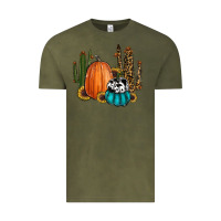 Vintage Olive sunflower cactus pumpkin fall Vintage Tee - RanaPortraitStore