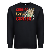 Black curlies before girlies Premium Sweatshirt - MaliasSmallBusiness