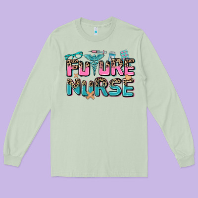Future Nurse Long Sleeve Tee Designed By Adodesignshop