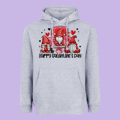Happy Valentine's Day Heavyweight Hoodie Designed By Maliassmallbusiness