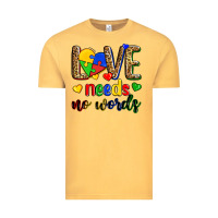 Vintage Mustard love needs no words Vintage Tee - Zillion Design Studio