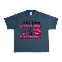 Midnight Navy i wish i was kissing you instead of missing you Urban Heavy Tee - FaDigitalArtStudio