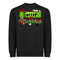Black soccer grandma with leopard Heavyweight Sweatshirt - Zillion Design Studio